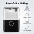 thumbnail image 6 of 35lb/24H Nugget Ice Maker Portable Countertop Ice Machine, Pebble Crushed Soft Chewable Ice Maker Machine, Stainless Steel, Black, 6 of 6
