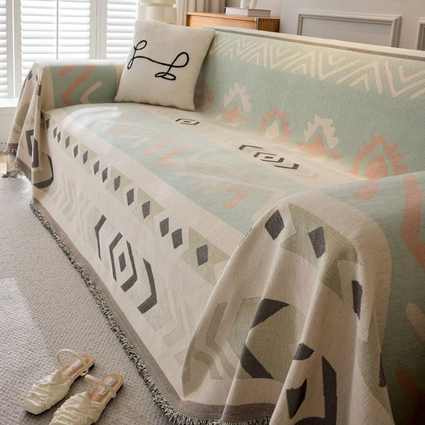 Nvzi Couch Cover Chenille Sofa Covers Combination Sofa Towel Cover for Living Room Sofa Easy Fit Washable Furniture Sofa Protector 70.87*59.06inch (Style A)