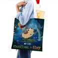 thumbnail image 4 of Pinecone & Pony Bolso de tela con estampado de lienzo para mujer, bolsa de compras reutilizable y estética, con cremallera interior, regalo para mujer,40*40cm., 4 of 6