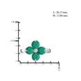 thumbnail image 4 of 1 3/4 Carat T.G.W. Emerald And White Diamond Accent Sterling Silver Ring, 4 of 4