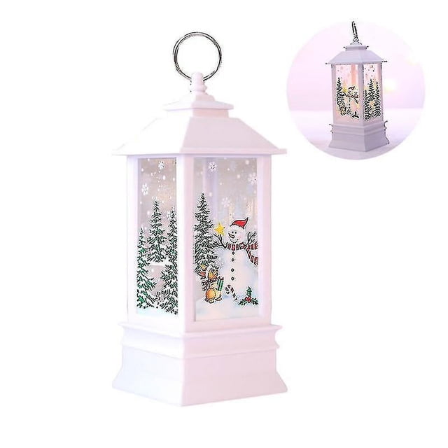 Linterna decorativa navideña, luz de noche LED, lámpara de aceite colgante, decoración del hogar, adorno de mesa