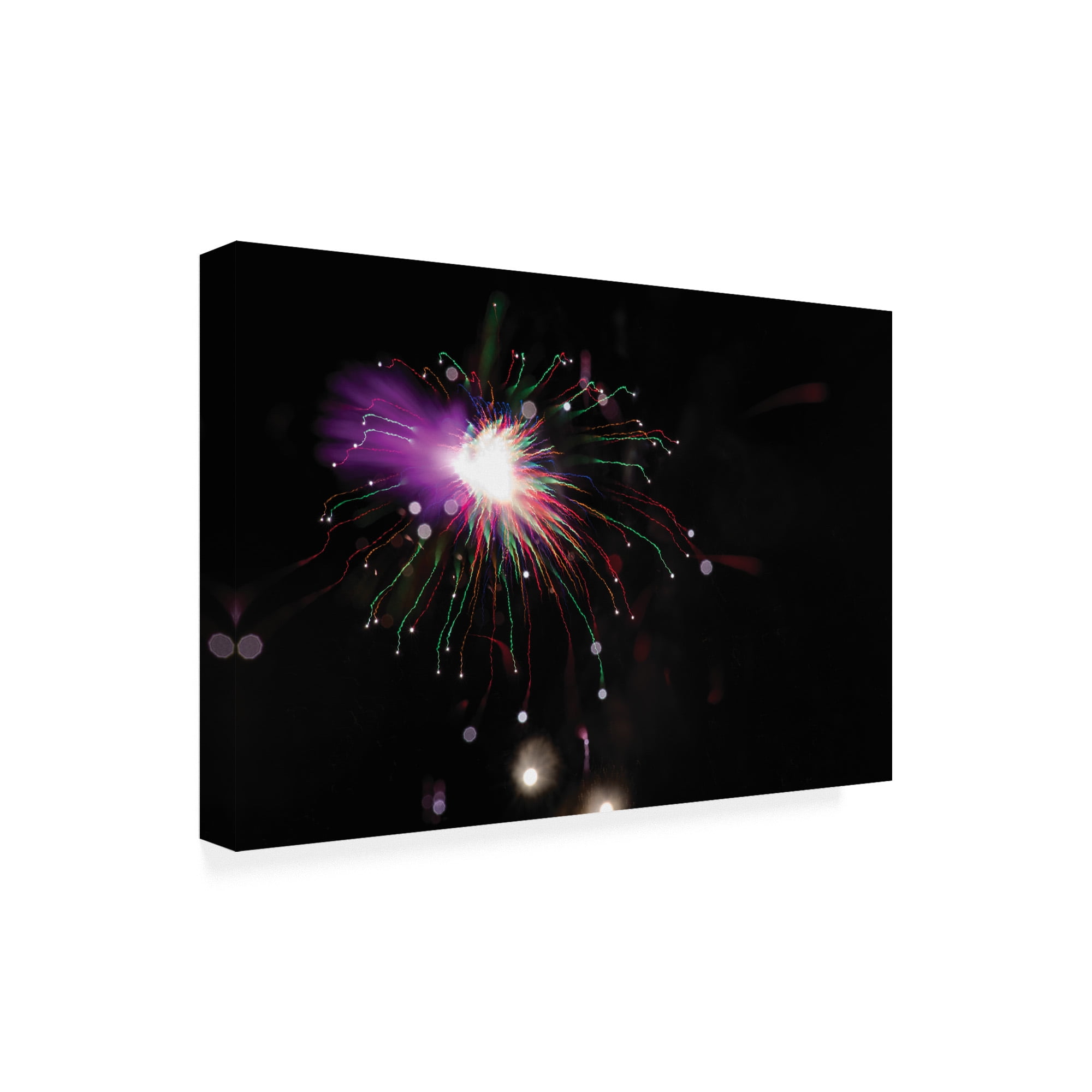 Trademark Fine Art 'Abstract Fireworks in Technocolor' Canvas Art by Kurt Shaffer