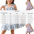 thumbnail image 3 of Teylalorva Girls Floral Dress, Ruffles Flowy Sleeveless Casual Cute Summer Smocked Sundress Purple Size 7, 3 of 9