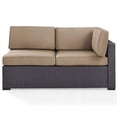 thumbnail image 4 of Crosley Furniture Biscayne Wicker / Rattan Patio Loveseat in Brown and Mocha, 4 of 10