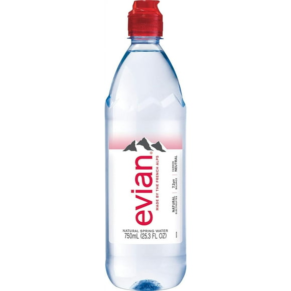 evian Natural Spring Water, 750mL Bottle