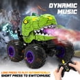 thumbnail image 4 of YCFUN Dinosaur RC Monster Truck, 360° Spins RC Stunt Car with Spray, LED & Music, Remote Control Car Dinosaur Toy for Boys Kids Ages 3-8, 4 of 7
