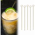 thumbnail image 4 of 10 Pcs Bâtonnets de Cocktail en Acier Inoxydable 4.3 Pouces Cure-Drinks Réutilisables Style Cylindre Cure-Dents Bâtonnets de Fruits, 4 of 6