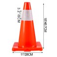 thumbnail image 2 of VEVOR 20Pack 18" Traffic Cones, Safety Road Parking Cones PVC Base, Orange Traffic Cone with Reflective Collars, Hazard Construction Cones for Home Traffic Parking, 2 of 9