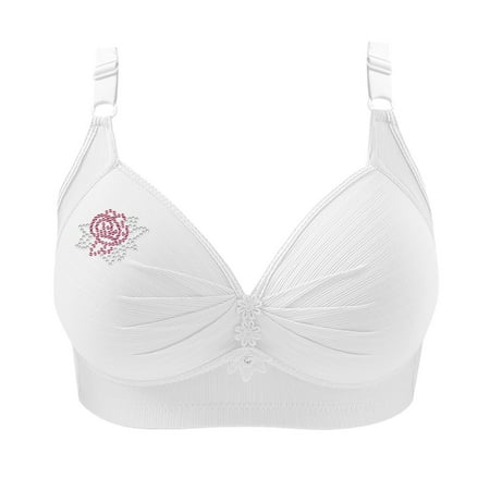 Baodmurt Bras for Women Lounge & Sleep Underwire Lingerie  Underwear  White 44BC