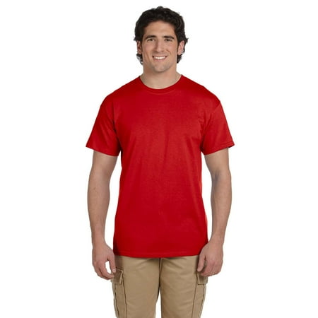 Branded Fruit of the Loom Adult 5 oz HD Cotton T-Shirt - TRUE RED - 6XL (Instant Saving 5% &