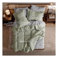 thumbnail image 3 of Set Edredón Queen Size + Funda De Almohada + Sábanas 7 Pzas Real Textil Verde - Gris, 3 of 8