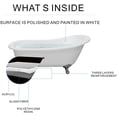 thumbnail image 5 of HEATGENE 61 Inches Acrylic Freestanding Bathtub Vintage Bathtub Contemporary Soaking Tub Easy to Install UPC Certified Drain & Overflow Assembly Included, 5 of 7