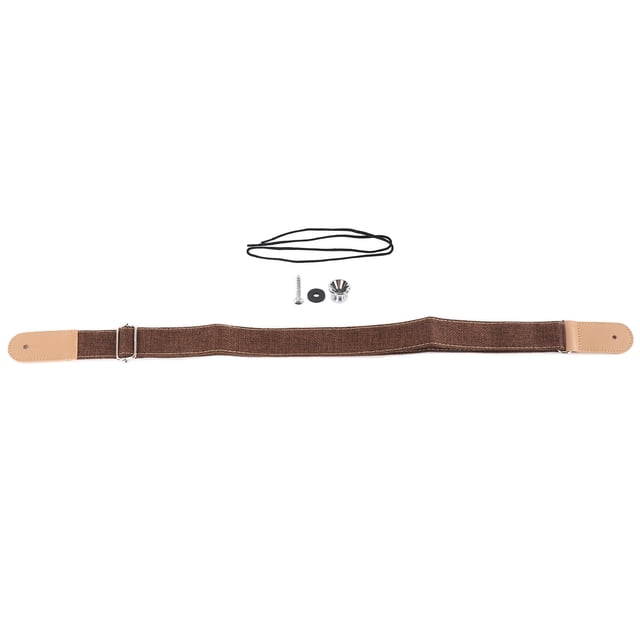 Ukulele Strap, Grain Leather Resistant Tearing Thickening Design Cotton And Linen Ukulele Strap For Musical Instrument Lover For Beginner Red,Coffee,Beige,Light Grey,Blue