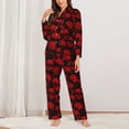 thumbnail image 2 of Sikiie Red Skulls Pajamas for Women Set, Womens Pajama Sets, Lounge Sets for Women, 2pjs for Women-Medium, 2 of 7