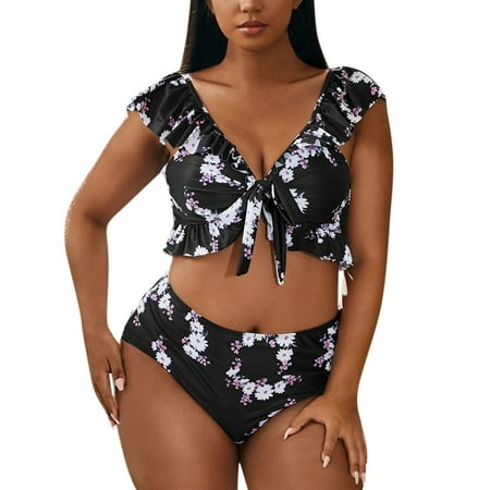 

Womens Swim Dress Top Swim Sports Bra for Swimming Bathing Pieces Printed Size Swimmwear Swimsuit Women s Two Plus Suit Ruffle Swimwears Tankinis Set Swim Suit Women Set