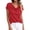 A1 Sky Blue, variant on Women Summer V Neck Plain Elegant Shirt Fashion Solid Color Short Sleeve Tops Plus Size Puff Tops Summer Casual Soft Tops 2026 Trendy Breathable Blouses Holiday and Daily Wear Green M
