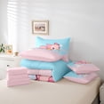 thumbnail image 6 of Erosebridal Cartoon Cute Axolotl 7-Piece Bedding Comforter Set,Kawaii Stars Print King Bedding Sets For Teens,Reversible, 6 of 7
