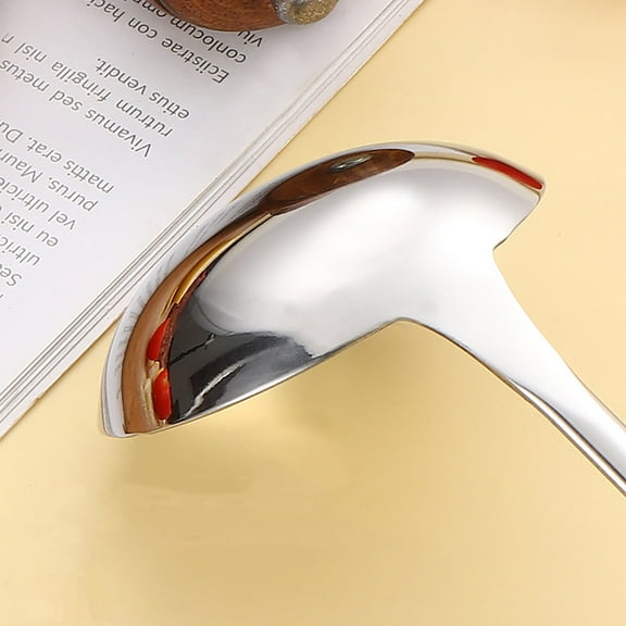 LanSuare Stainless Steel Perforated Spoon, Long Handle Strainer Utensil, Pasta/Soup Tool, Professional Kitchen Essential