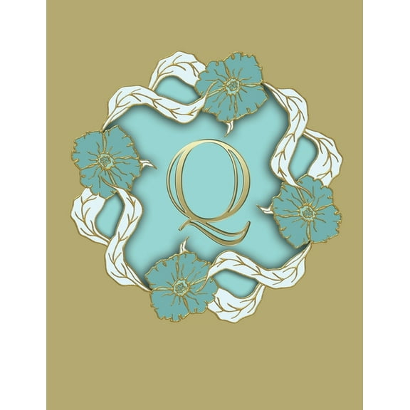 Q: 100 Pages 8.5" X 11" Monogram Notebook College Ruled Line Paper, (Paperback)