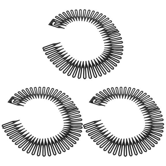 Clispeed Black Elastic Hair Comb for Styling with Spring Design Gentle Stretchable Hair Accessories