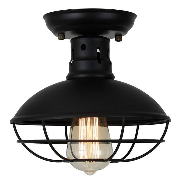 Retro Metal Ceiling Light Industrial Vintage Ceiling Light Rustic Round ...