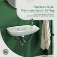 thumbnail image 5 of Wall Mount 20" White Rectangular Basin Porcelain Bathroom Vessel Sink Renovator's Supply, 5 of 13