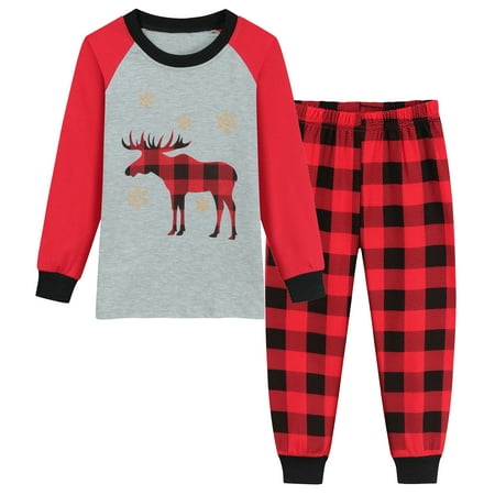 

Little Hand Toddler Christmas Pajamas Boys Girls Reindeer Kids Pjs Sets 2T