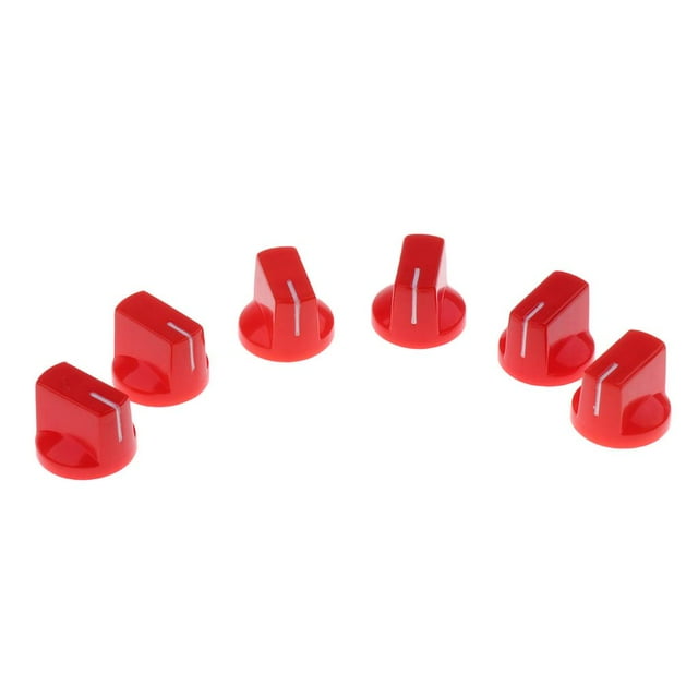 Perilla de potenciómetro plana 6 piezas shamjiam color rojo