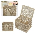 thumbnail image 4 of Hollow Wedding Box, DIY Wooden Box Multifunctional  For Donation For Party JM01777 Small, 4 of 8