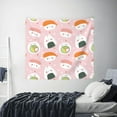 thumbnail image 4 of Bingfone Polyester Fabric Tapestry Cute Sushi Wall Hanging Tapestry,Daily Decorative Tapestry For Bedroom Living Room Dorm 60l X 51w Inches, 4 of 9