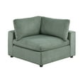 thumbnail image 3 of Modular Sectional Sofa Sage Corduroy Large Family 8pc Living Room Set 3x Corner wedge 3x Armless Chairs 2x Ottomans, 3 of 10