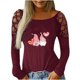thumbnail image 1 of Blusa de manga larga con estampado de día de San Valentín y hombros descubiertos para mujer Fridja  hkj1117, 1 of 7