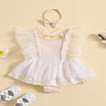 thumbnail image 2 of Infant Baby Girls Romper Dress Flower Embroidery Wings Jumpsuits, 2 of 9