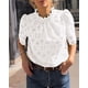 thumbnail image 3 of Blusa blanca bordada con ojales de verano PRETTYGARDEN para mujer, 3 of 7