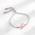 thumbnail image 1 of Anillo doble pareja XianweiShao pulsera hombres y mujeres trenzada plata, 1 of 1