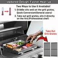 Flat Top Grill, Griddle for Gas Grill with Removable Grease Tray, 24" x