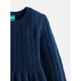thumbnail image 2 of Wonder Nation Girls Knit Sweater Dress with Long Sleeves, Sizes 4-18, 2 of 3