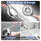 thumbnail image 5 of Doble regadera para baño alta presión 8 pulgadas cabezal de ducha de mano regadera de teléfono 8+2 modos de lluvia con manguera de 1,5 metros cromo 8, 5 of 8