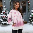 thumbnail image 3 of HELLHERO Christmas Tree Snowflake Print Women Sweatshirt Trendy Oversized Crewneck Pullover Clothes Soft Long Sleeve Sweatshirt Size XXXL, 3 of 7