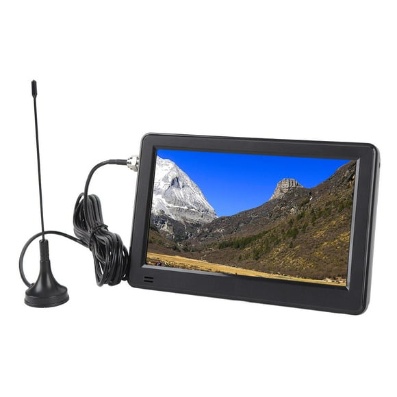 6 Inch Portable TV, Portable LED TV FM Radio Multiple Formats Support Clear Display High Resolution with Remote Control for Outdoor Activities