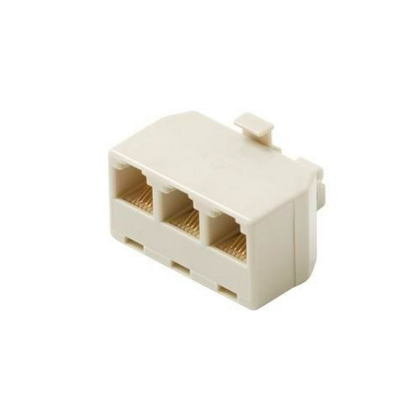 4C 3 Phone Jacks In 1 Telephone Jack Modular Adapter 3-Way Outlet Splitter Plug - Walmart.com