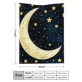 thumbnail image 3 of Creowell Moon Stars Card Flannel Blanket Soft Warm Multi-Purpose 3 Sizes 50x60in, 3 of 7