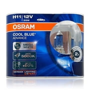 H11: Osram 62211CBA Cool Blue Advance Halogen Bulbs | Pack of 2