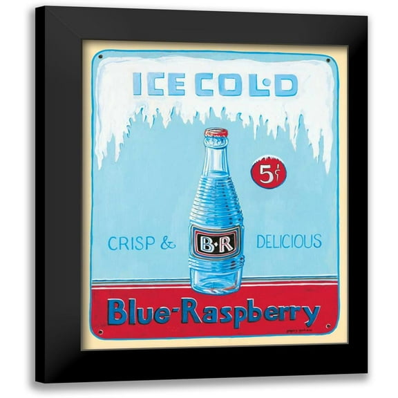 Gorham, Gregory 12x14 Black Modern Framed Museum Art Print Titled - Blue Raspberry
