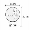 thumbnail image 1 of Clip de metal para gorra de golf Clip para gorra de golf Marca de golf Clip magnético para gorra Etiqueta de bola de metal con moneda redonda plateada, 1 of 4