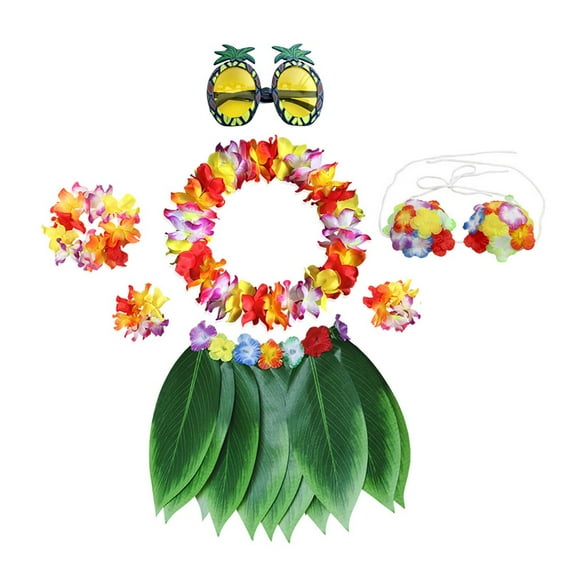 Family Matching Outfits 6 Piece Set Tropical Wear For Parents And Kids With Comfortable Slippers