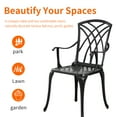 Withniture 3Piece Cast Aluminum Patio Bistro Furniture Set, Patio