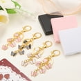 thumbnail image 4 of Uxcell Butterfly Initial Letter Keychain, Alphabet J Personalized Metal Pink Keyring, 4 of 6