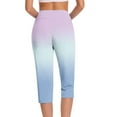 thumbnail image 3 of Roncen Women's Plus Size Printed Yoga Capri Pants - Stretchy Comfortable Elastic Waist Fitness Trousers with Fashionable Design, 3 of 8