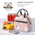thumbnail image 7 of DouZhe Lunch Bags for Women and Men, Cute Cats Hearts Pink Prints Reusable Portable Insulated Cooler Waterproof Lunch Tote Bag for Travel Work Picnic, 7 of 7